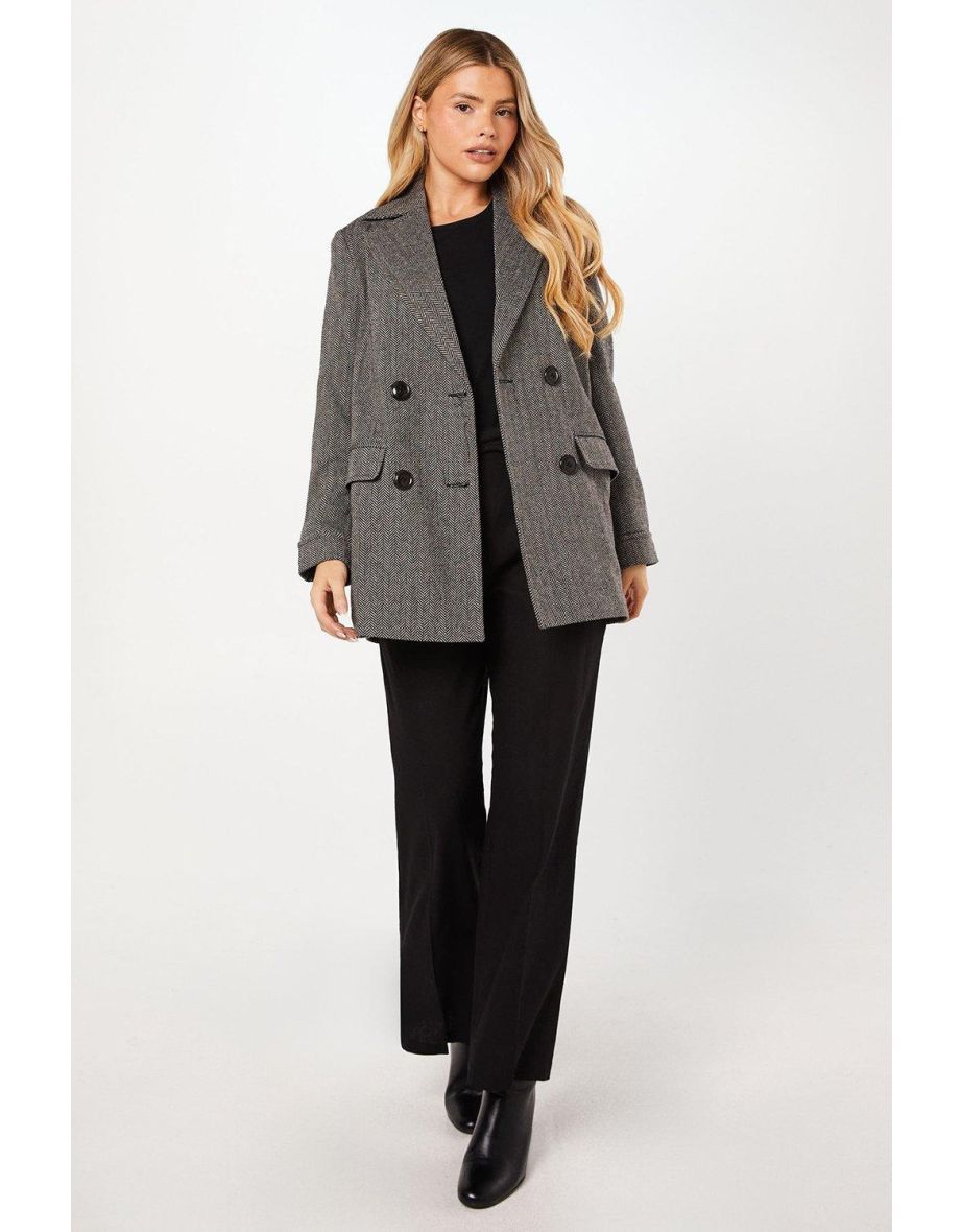 Herringbone Peacoat