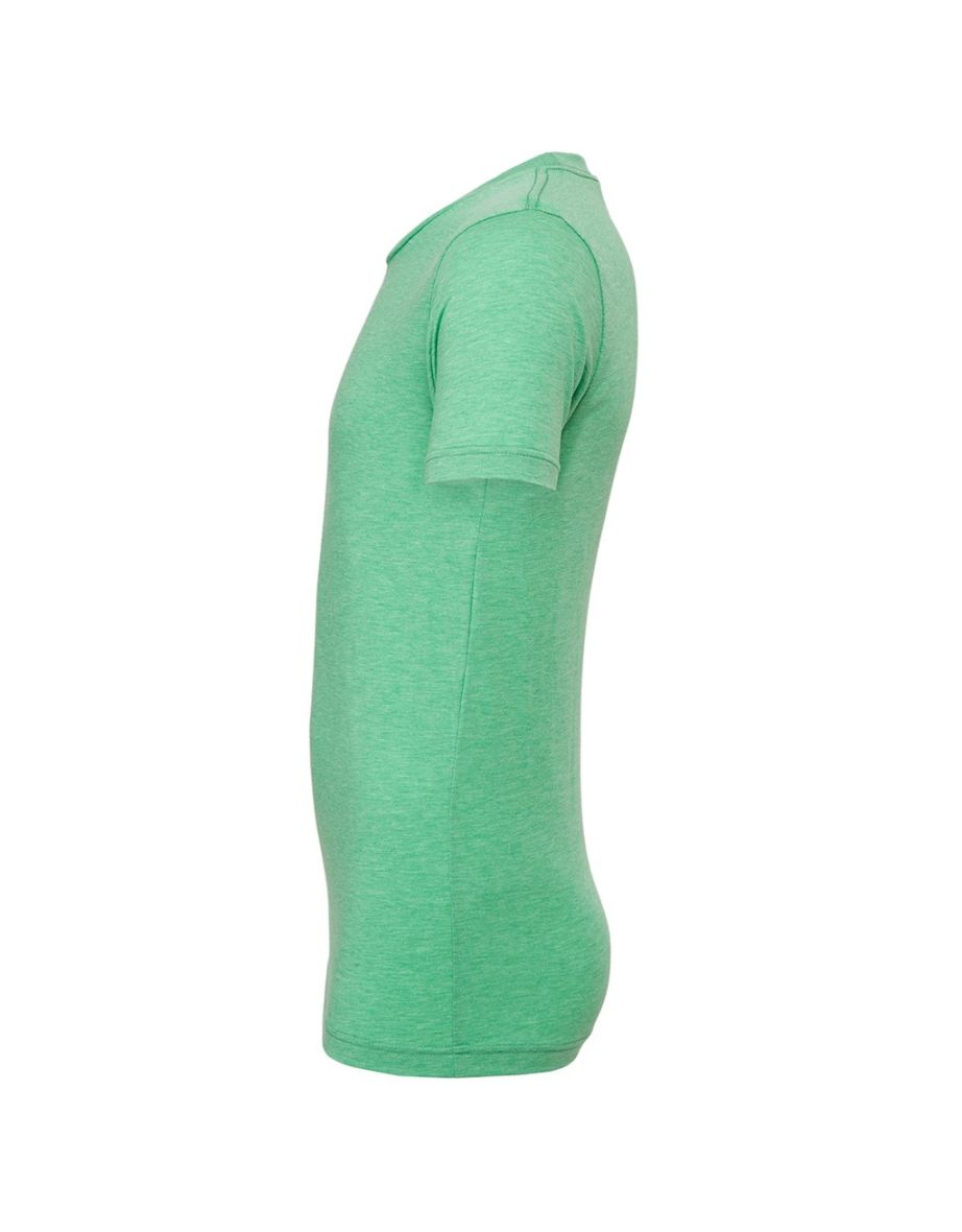 Canvas Mens Triblend Crew Neck Plain Short Sleeve T-Shirt - Green Triblend - 3