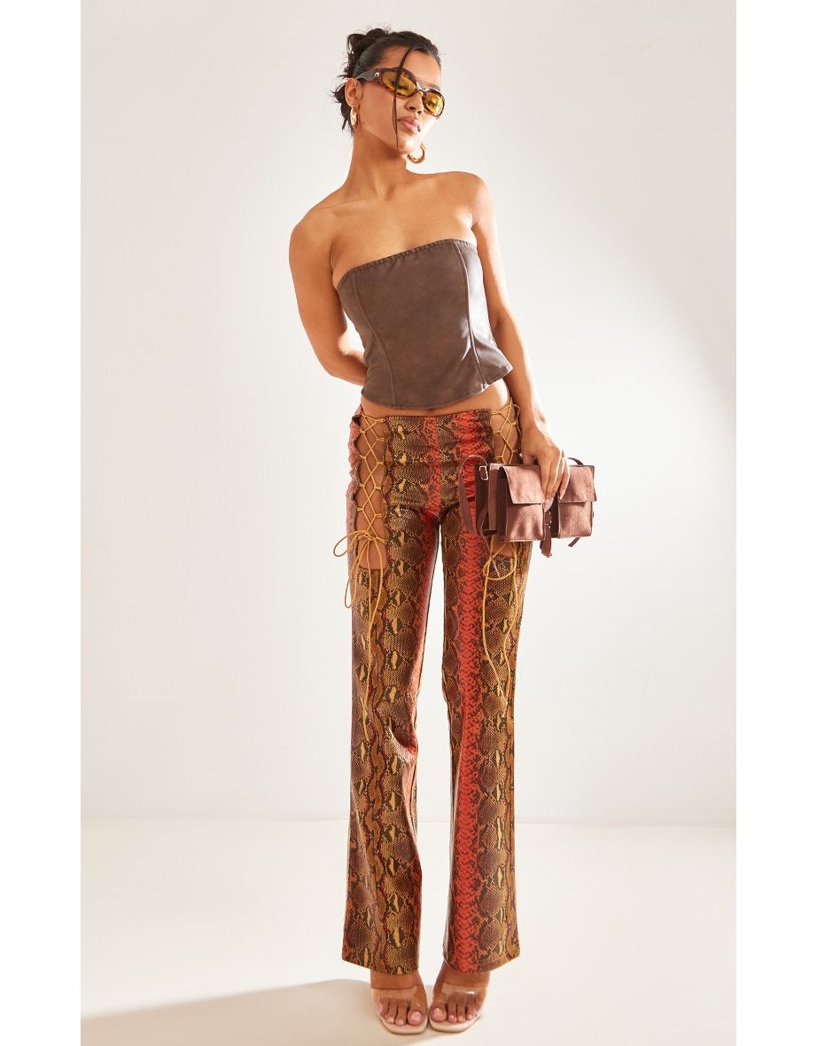 Snake Print Flare Skirt Compare Prices