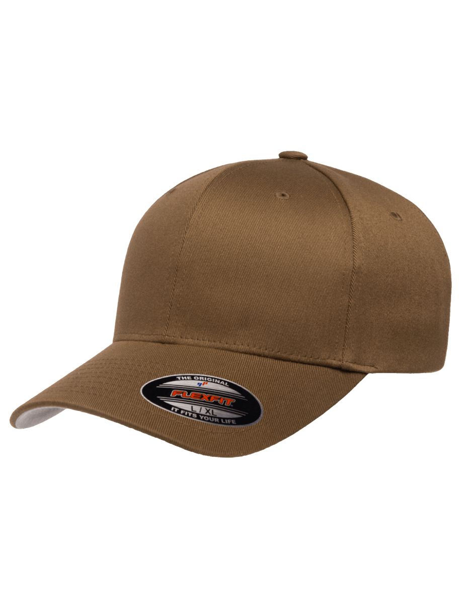 Yupoong Mens Flexfit Fitted Baseball Cap - Coyote Brown
