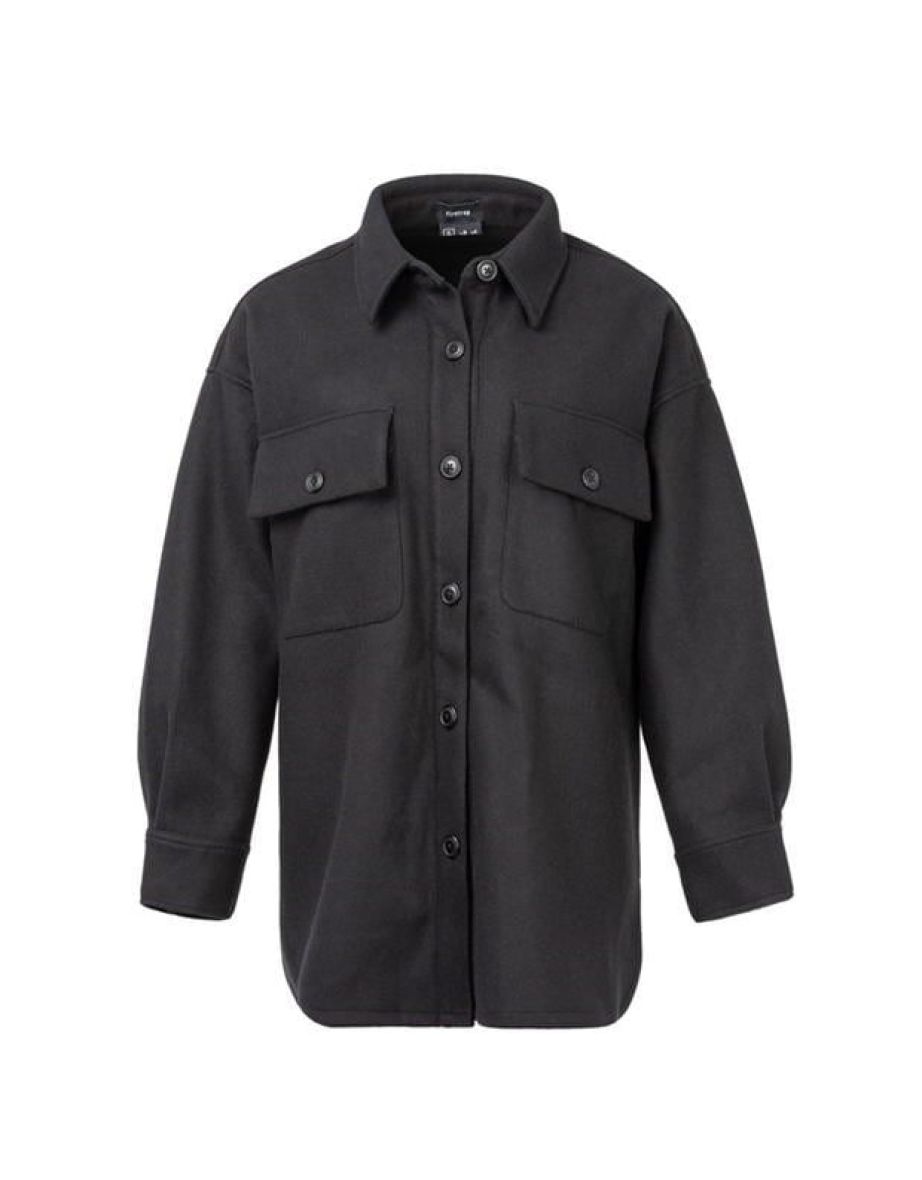 Women's Firetrap Shacket in Black