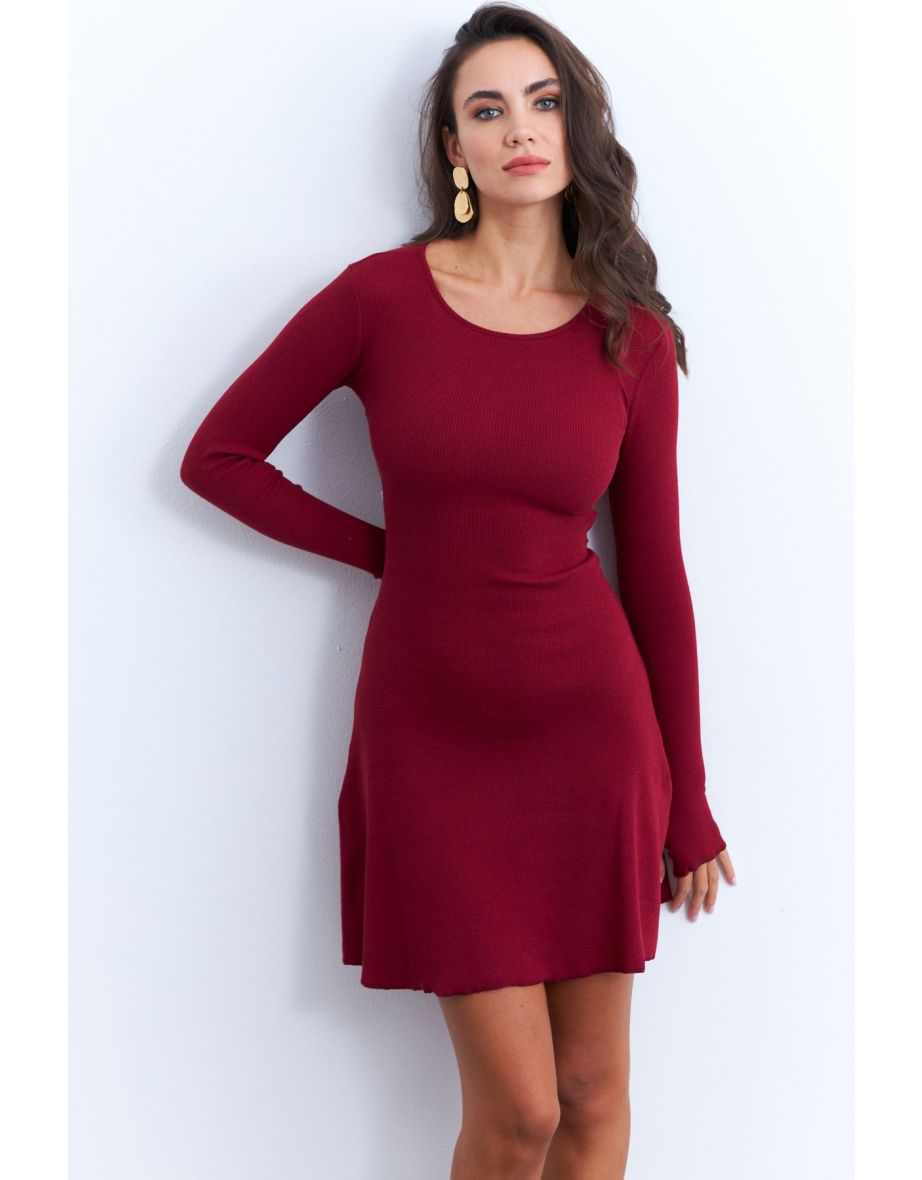 Women's Burgundy Tie down Camisole Mini Dress