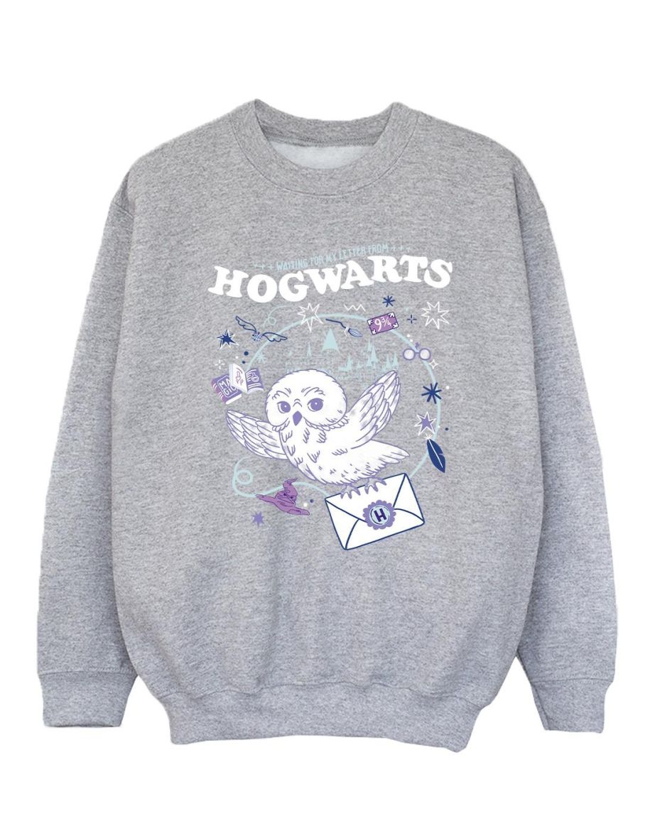 Harry Potter Girls Owl Letter From Hogwarts Sweatshirt - Sports Grey