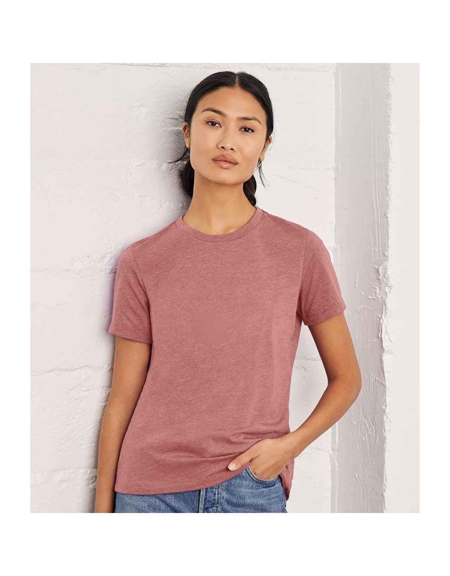 Bella + Canvas Womens/Ladies CVC Relaxed Fit T-Shirt - Heather Mauve - 3