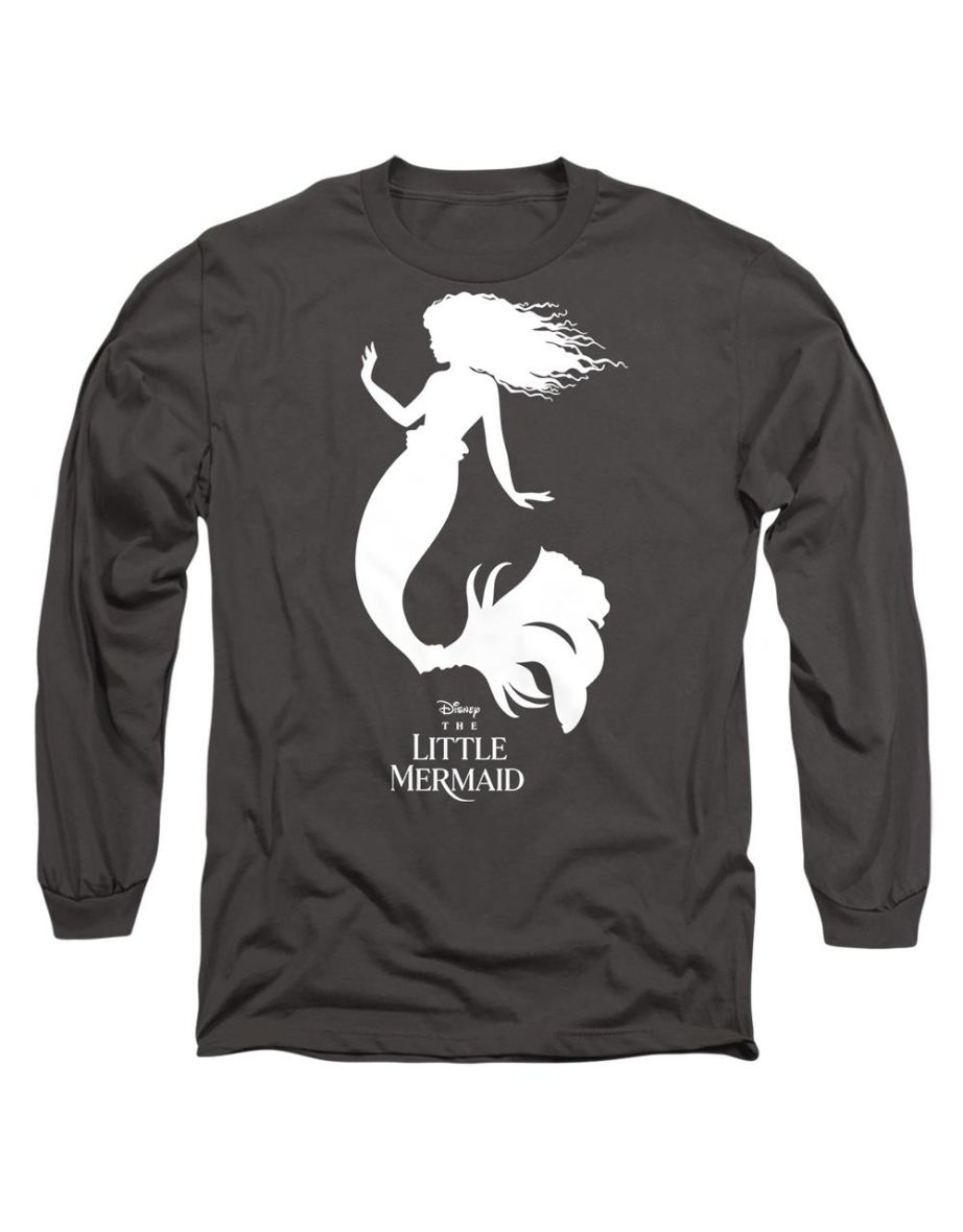 The Little Mermaid   Adult Ariel Silhouette T-Shirt - Charcoal