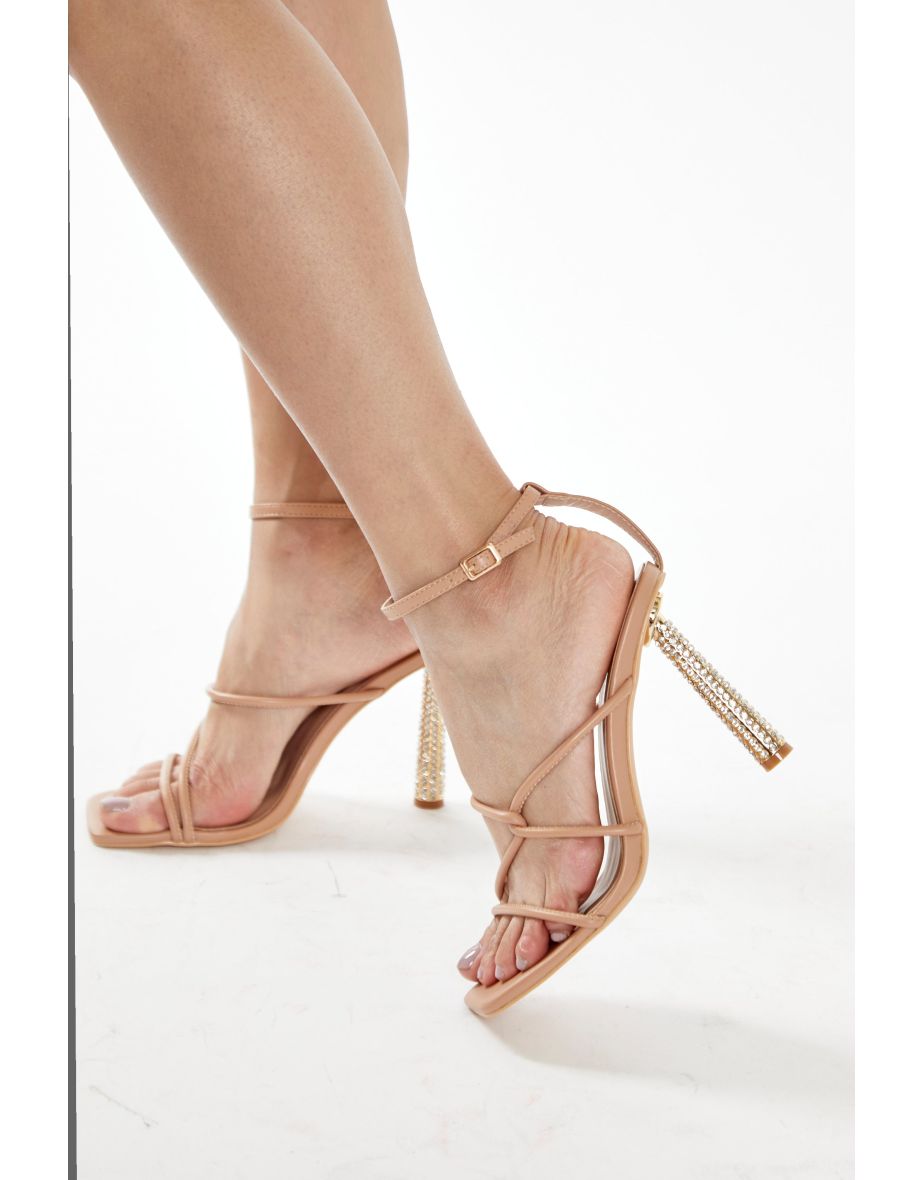 Buy Glamorous Heeled Sandals With Block Heels - Blush | Nelly.com