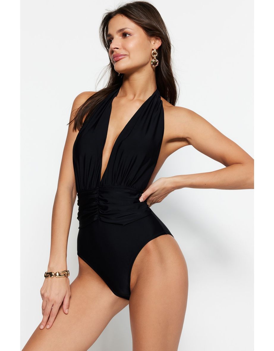 Swimsuit - Black - Plain