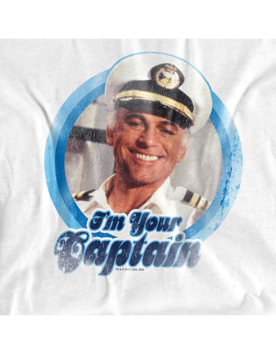 The Love Boat Unisex Adult I´m Your Captain T-Shirt - White - 3