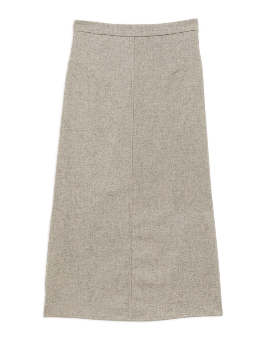 Tailored Front Pocket Midi Pencil Skirt - 3
