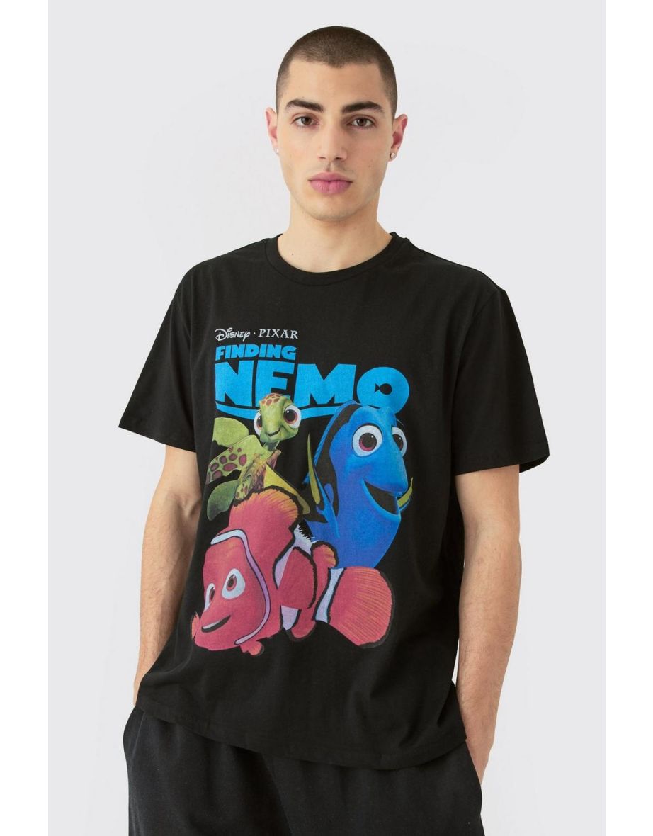 Oversized Disney Finding Nemo License T-shirt - black