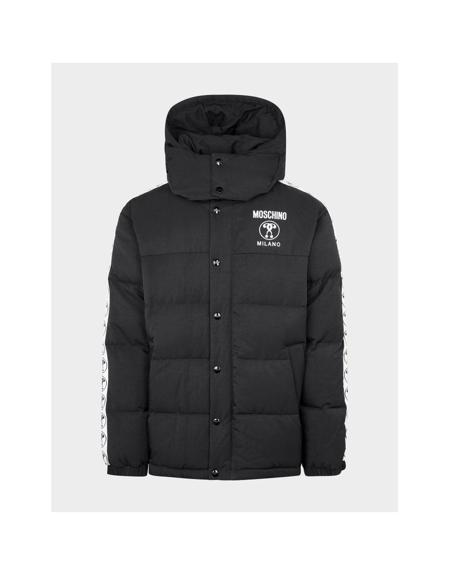 Men's Moschino Couture Arm Tape Puffa Jacket in Black - 5