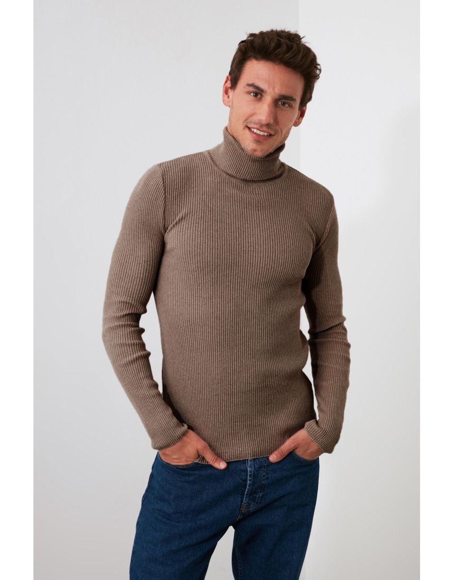 Sweater - Brown - Fitted