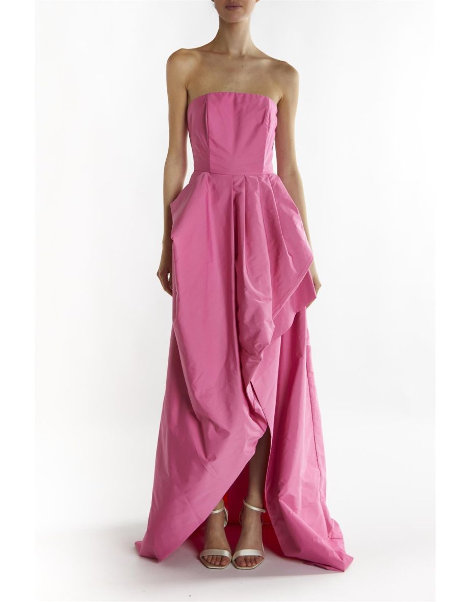 Bright-Pink Emma Hi-Low Hem Maxi