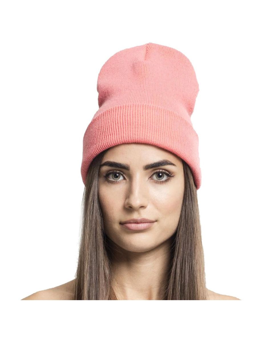 Yupoong Flexfit Unisex Heavyweight Long Beanie Winter Hat - Coral - 1