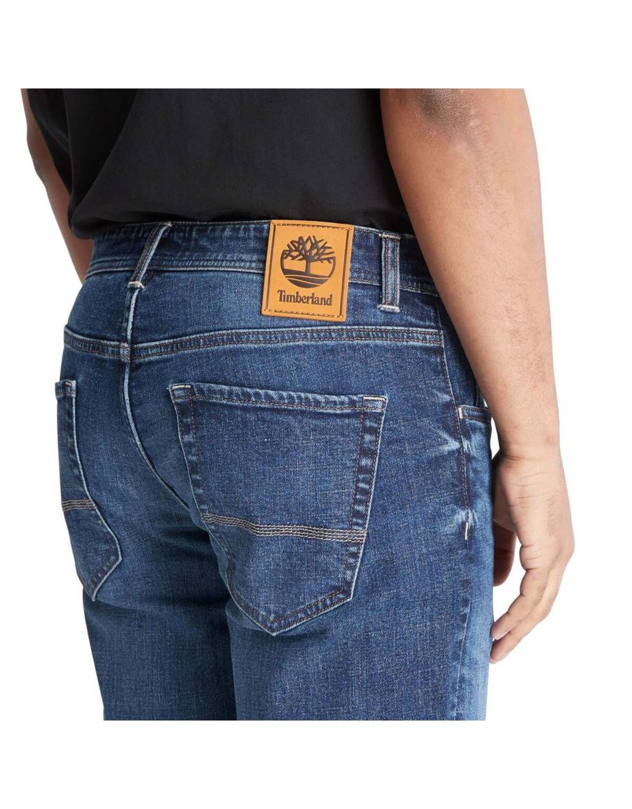 Men's Timberland Sandown Stretch 5 Pocket Slim-Fit Jeans in Purple - 4
