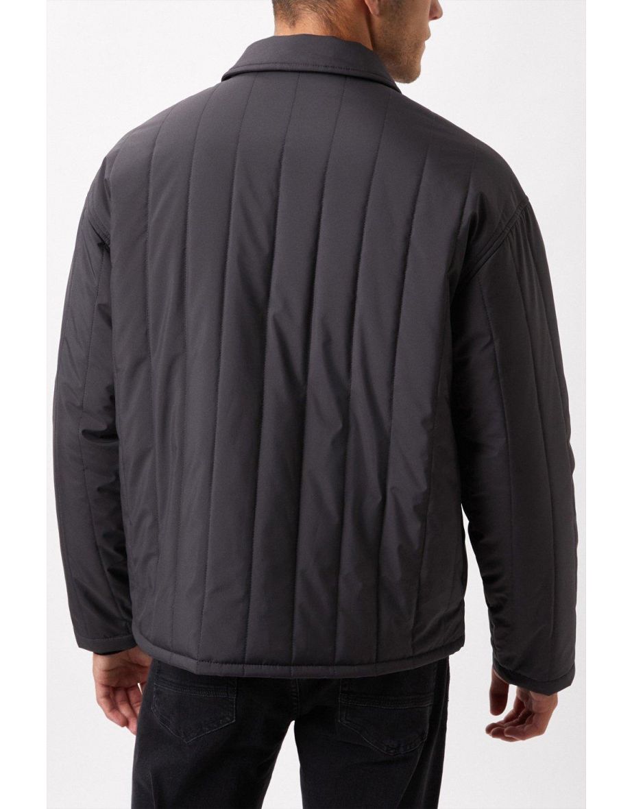 Quilted Vertical Panel Jacket - 2