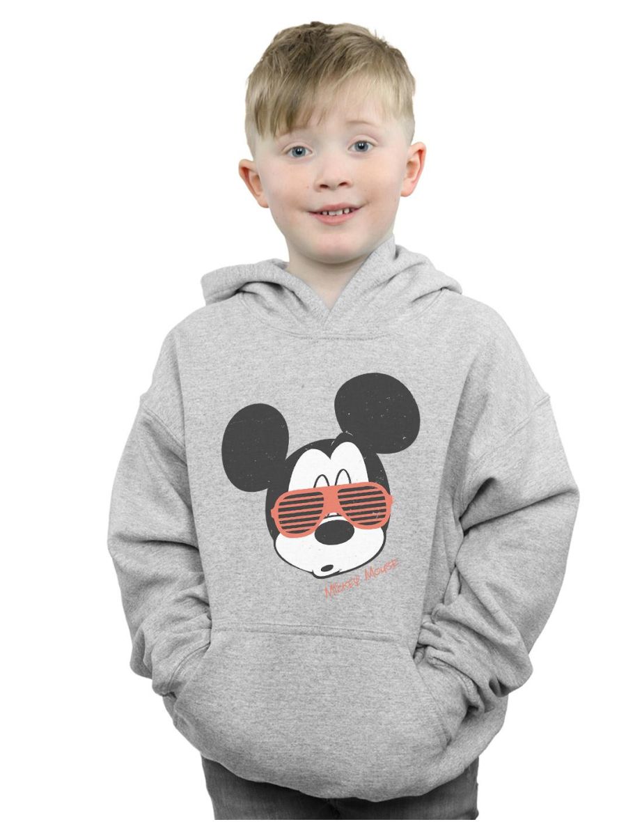 Disney Boys Mickey Mouse Sunglasses Hoodie - Sports Grey