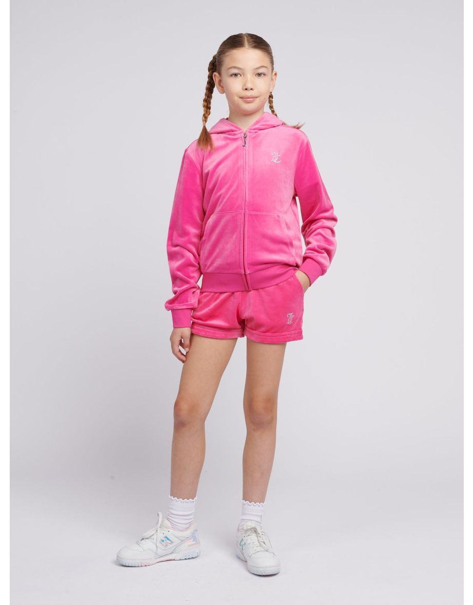 Girls Fold Over Waist Shorts in Pink
