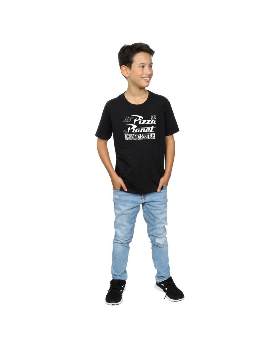 Disney Boys Toy Story Pizza Planet Logo T-Shirt - Black