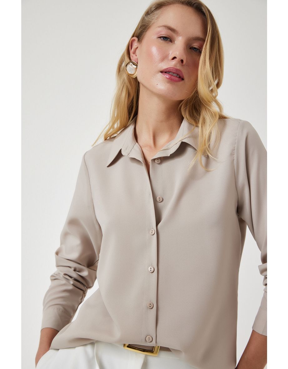 Women's Mink Soft Textured Basic Shirt