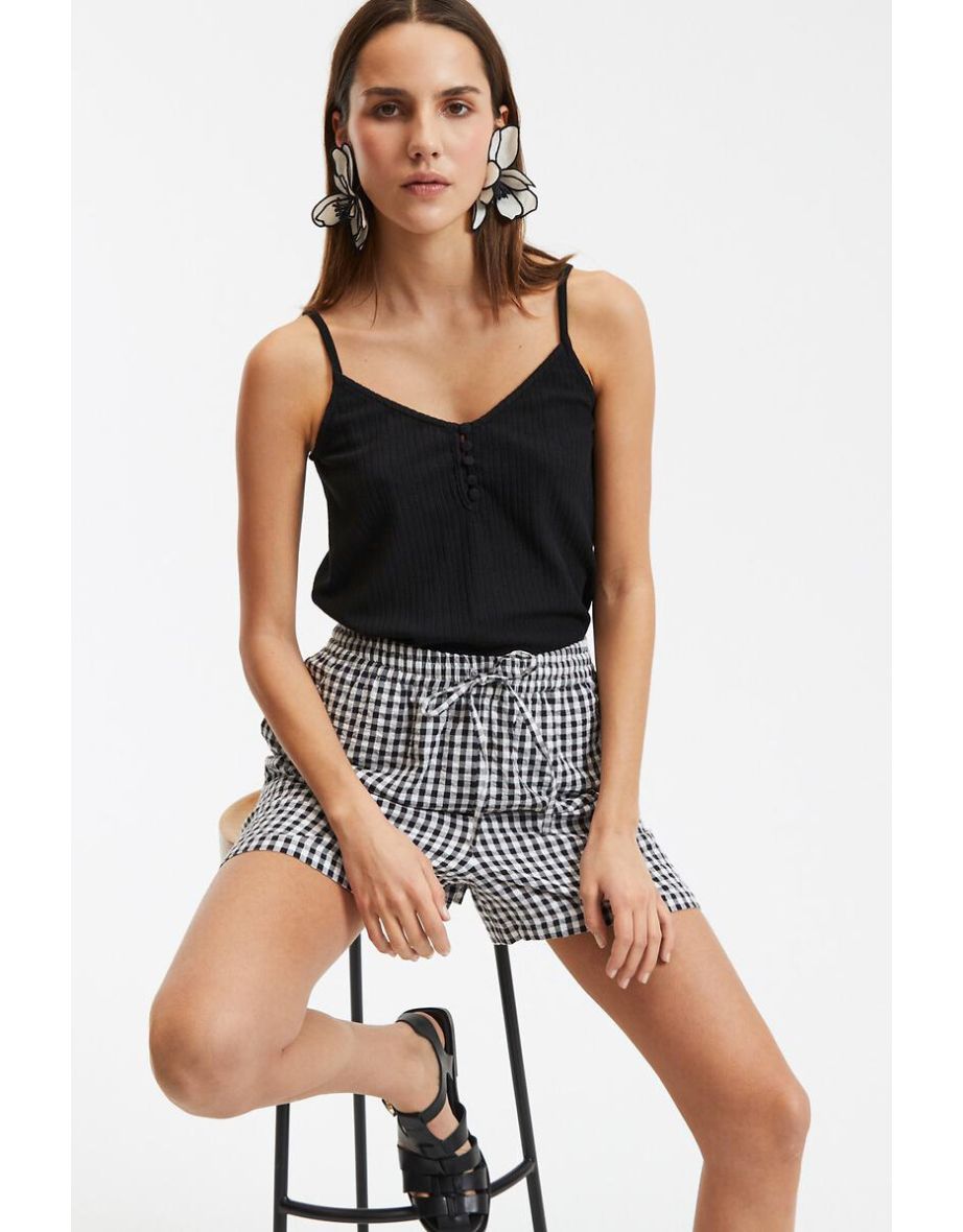 Vest T-Shirt with Shoestring Straps
