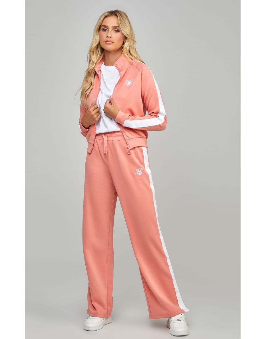 Women's SikSilk Tapered Track Top in Pink