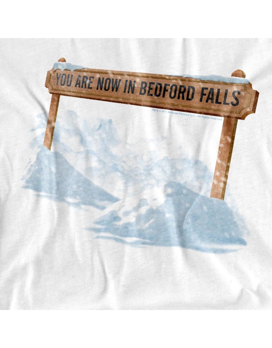 It´s a Wonderful Life Unisex Adult Bedford Falls T-Shirt - White - 3