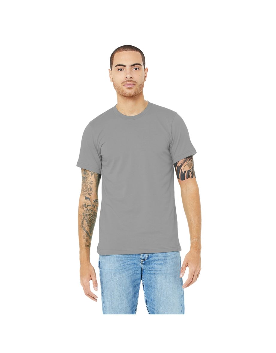 Canvas Unisex Jersey Crew Neck T-Shirt / Mens Short Sleeve T-Shirt - Athletic Heather - 2