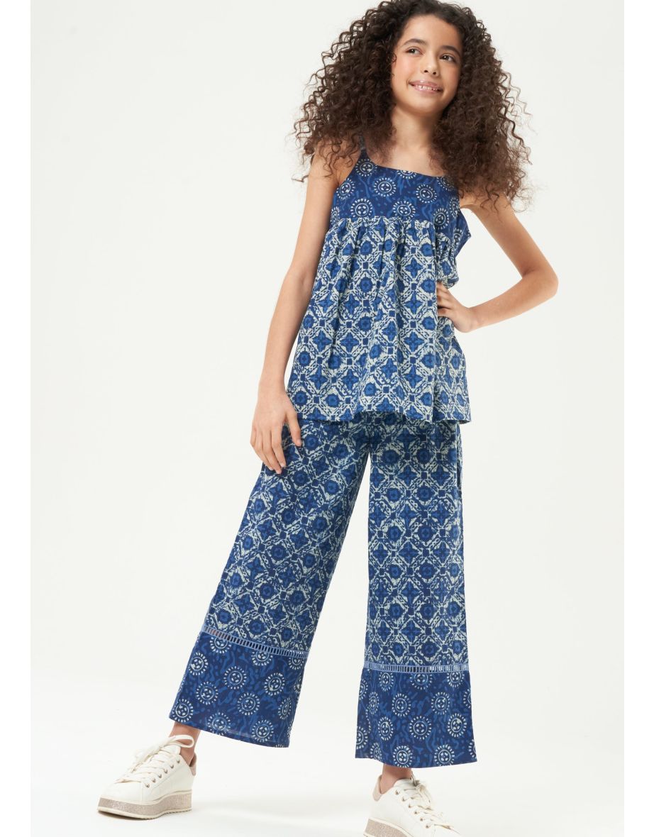 Thea Blue Batik Top