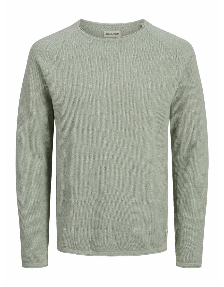 Lightweight Crew Neck Jumper/Sweater in Structured Knit - 4