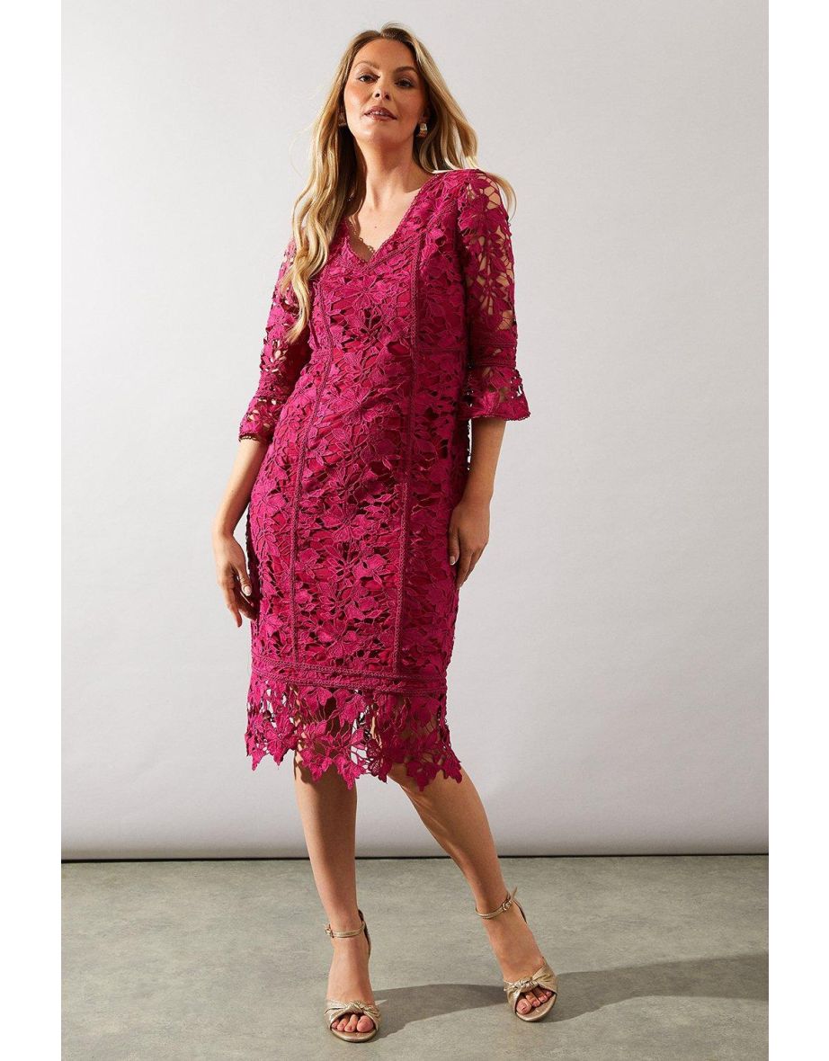 Premium Lace Pencil Dress