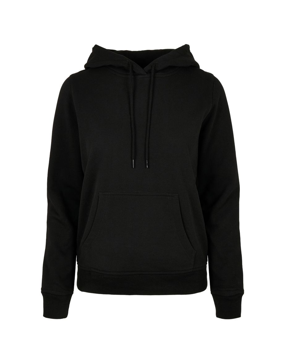 Womens/Ladies Basic Hoodie - Black