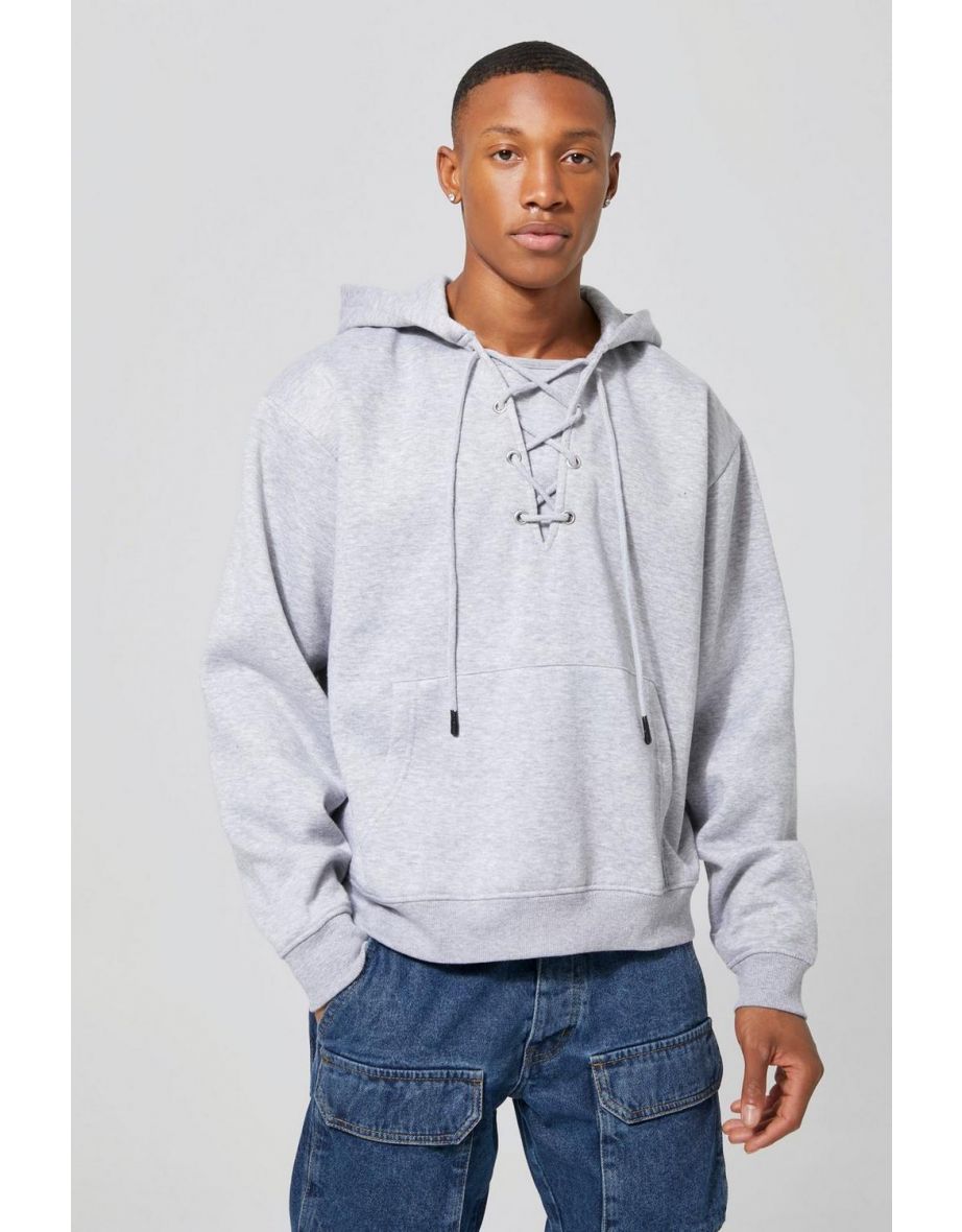 Boohooman grey outlet hoodie