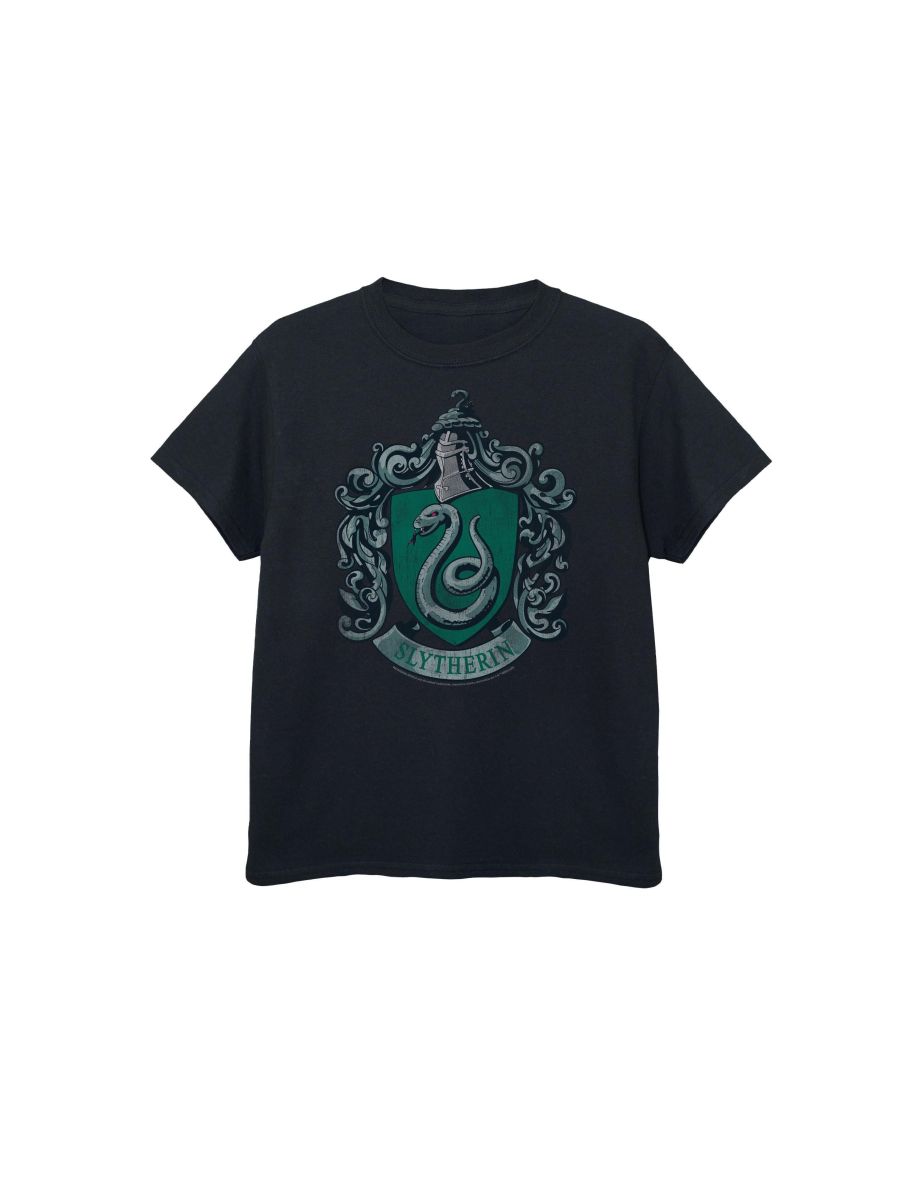 Harry Potter Girls Slytherin Cotton T-Shirt - Black