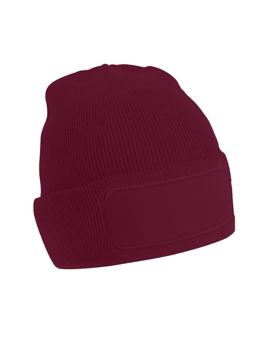 Beechfield Unisex Plain Winter Beanie Hat / Headwear (Ideal for Printing) - Burgundy