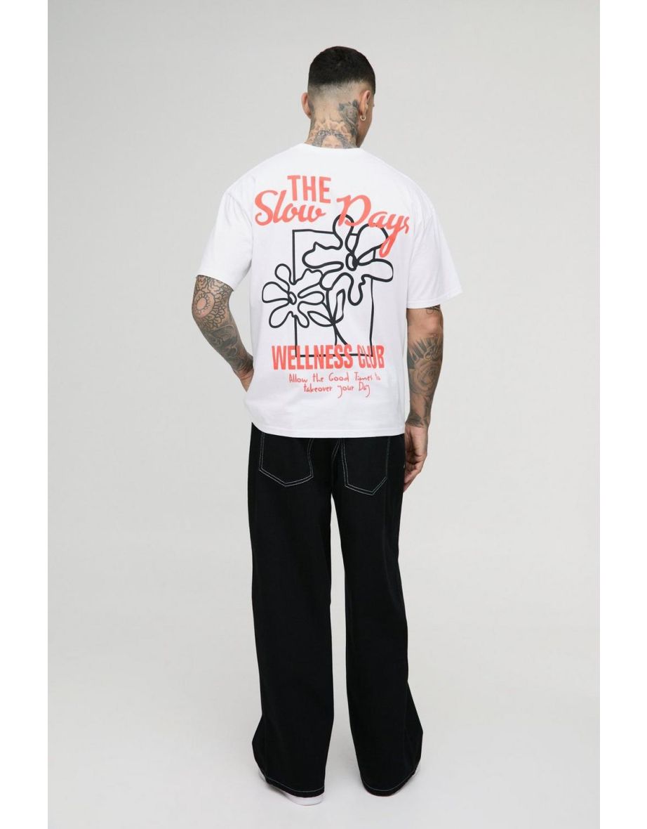 Tall Wellness Club Graphic Oversized T-Shirt - 2