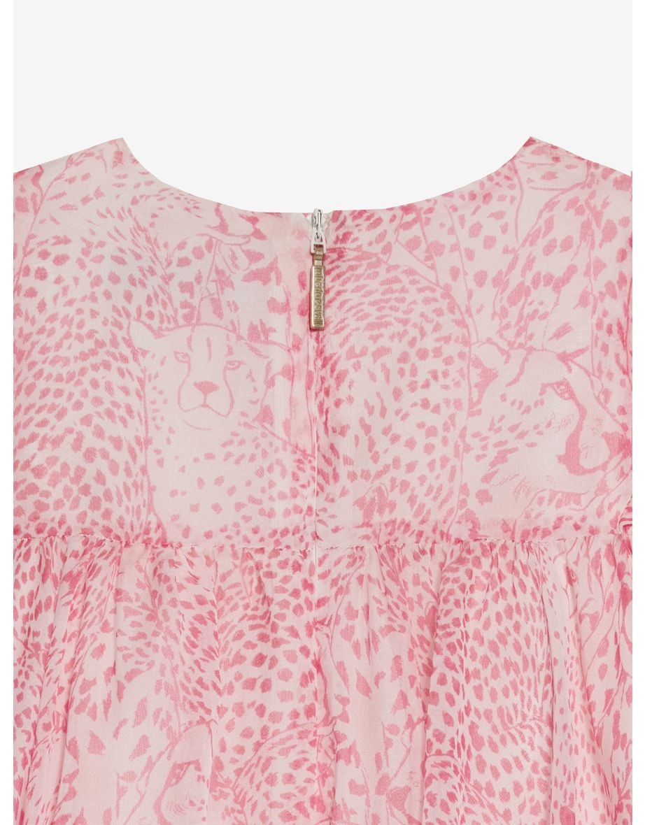 Baby Girls Silk Dress in Pink - 3