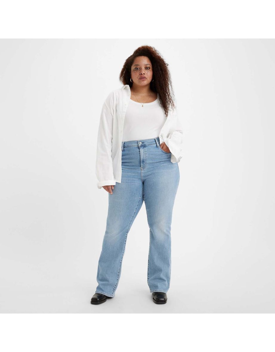 Women's Levis 725 Plus High Rise Bootcut Jeans in Blue - 4