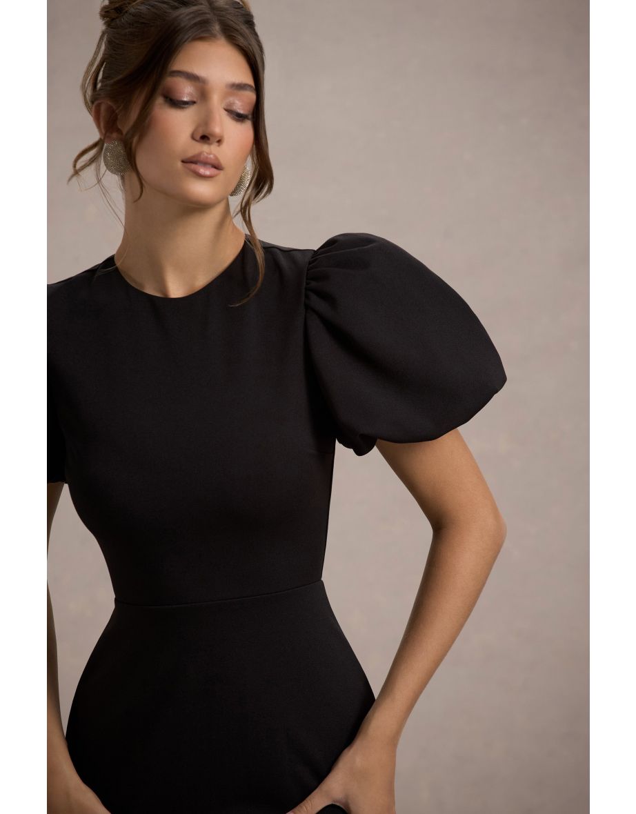 Love Letters | Black Puff-Sleeve Maxi Dress - 6