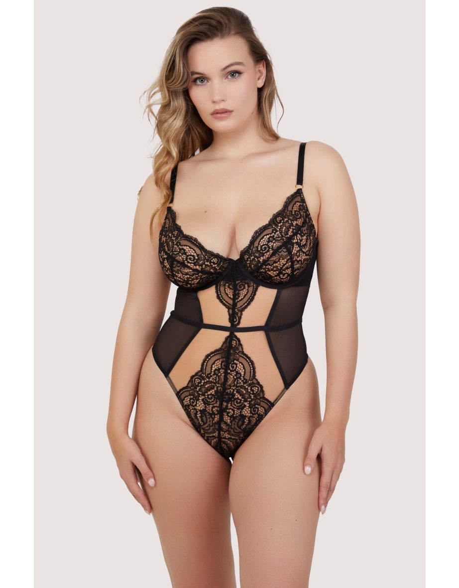 Ariana Black Lace Underwired body