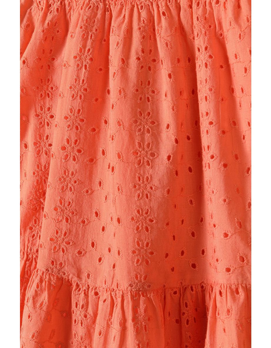Girls Broderie Anglaise Dress - 3