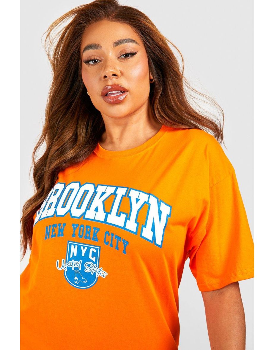 Plus Brooklyn Nyc T-shirt - orange - 3