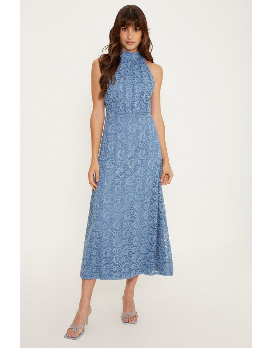 Oasis halter clearance column midi dress