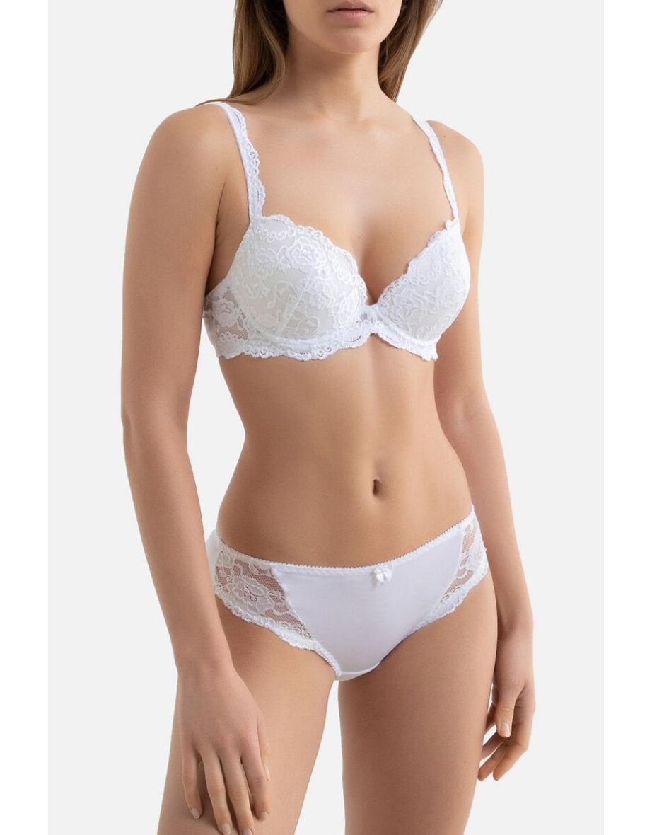 Deça Underwired Padded Push-Up Bra in Floral Lace