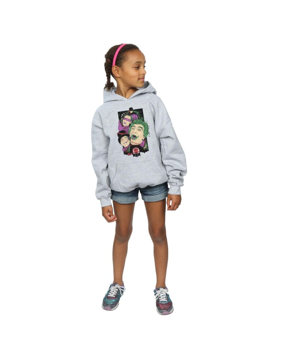 DC Comics Girls Batman TV Series Rogues Gallery Hoodie - Sports Grey - 3