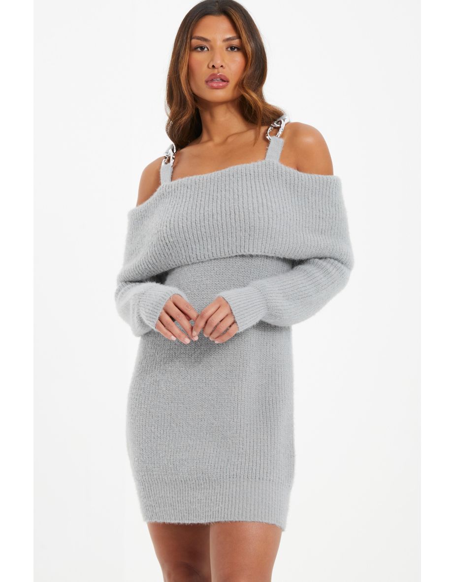 Cold shoulder sweater outlet dress