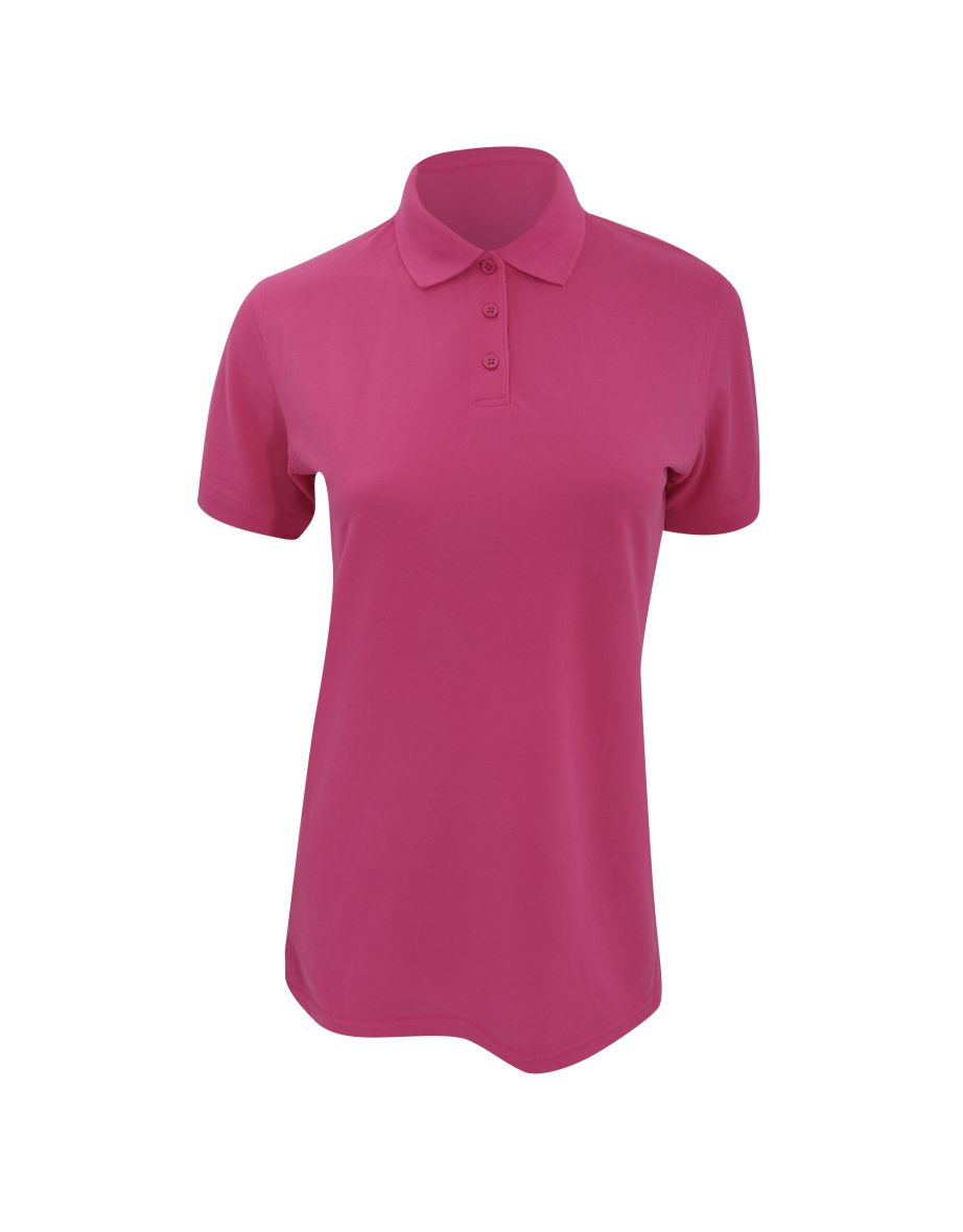 Kustom Kit Ladies Klassic Superwash Short Sleeve Polo Shirt - Magenta
