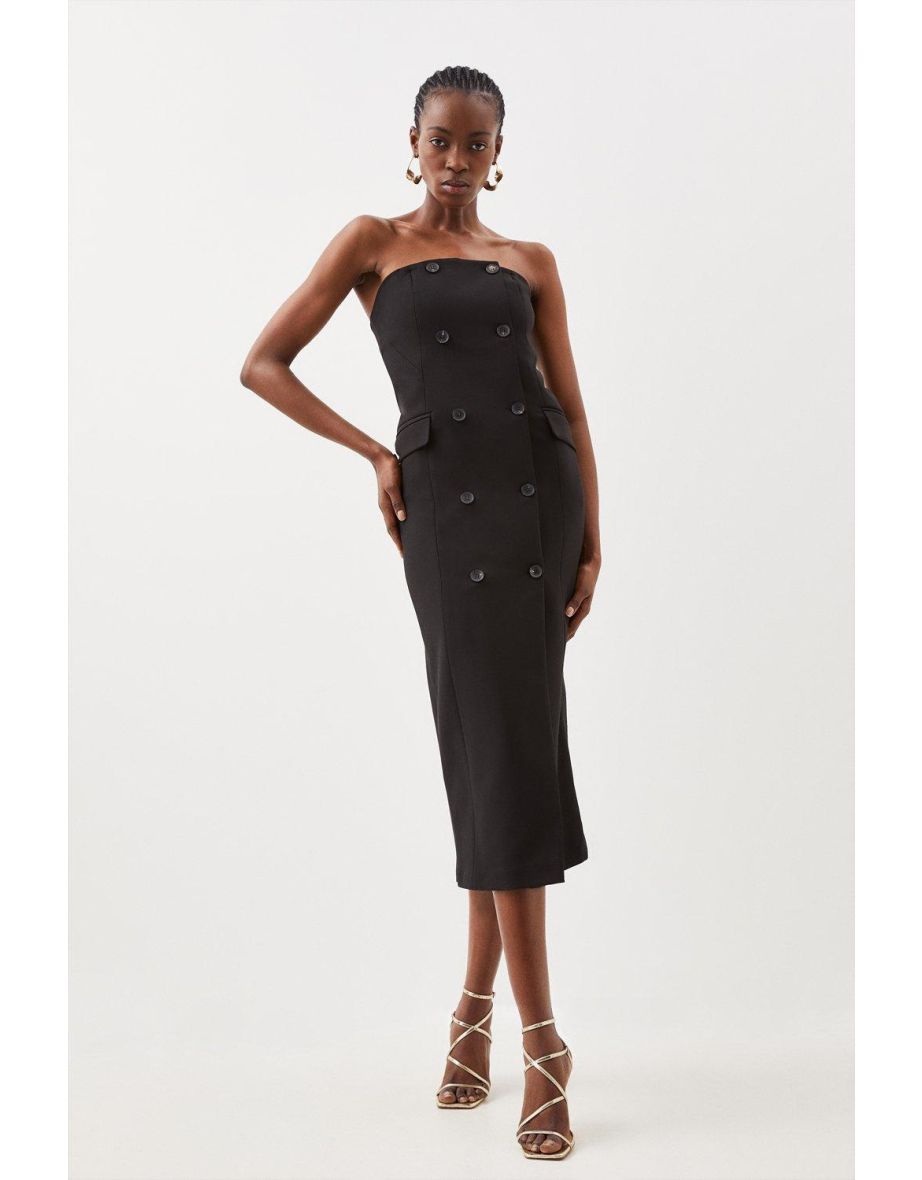 Double breasted 2024 midi dress