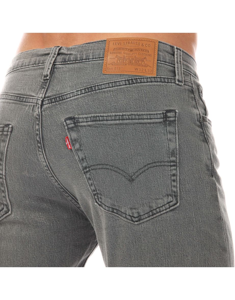 Men's Levis 512 Slim Taper Retrograde T2 Jeans in Grey - 2