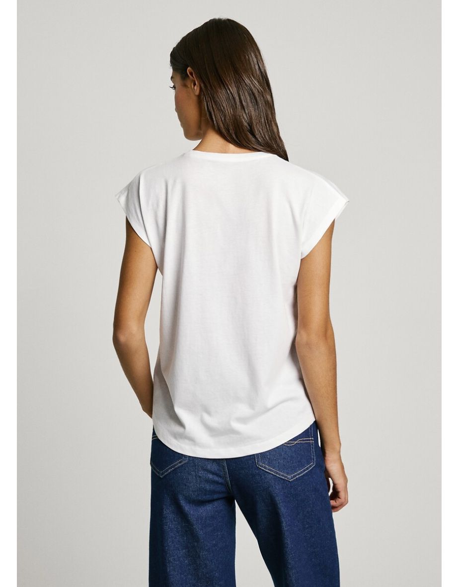 Logo Print T-Shirt with Short Sleeves - 6